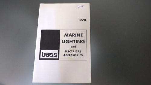 Vtg 1978 bass marine lighting - bass,