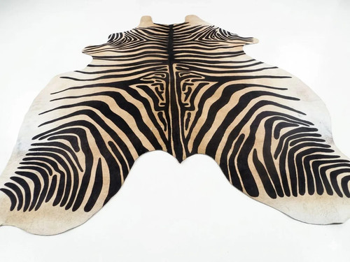 Cowhide rug huge zebra print - cowhide,