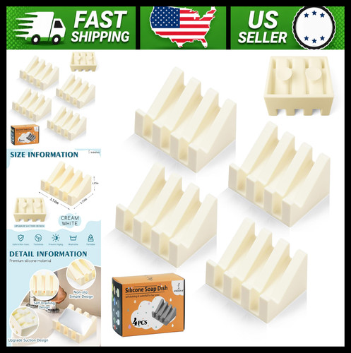 Pack silicone soap dish self - 4,