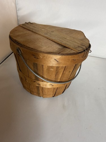 Vintage wooden bushel - wooden,