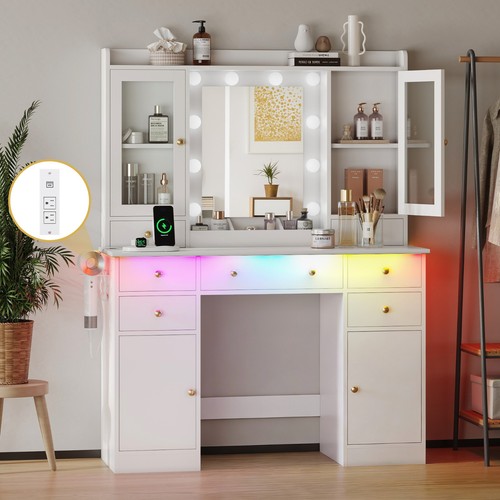 Vanity desk with lighted - desk,