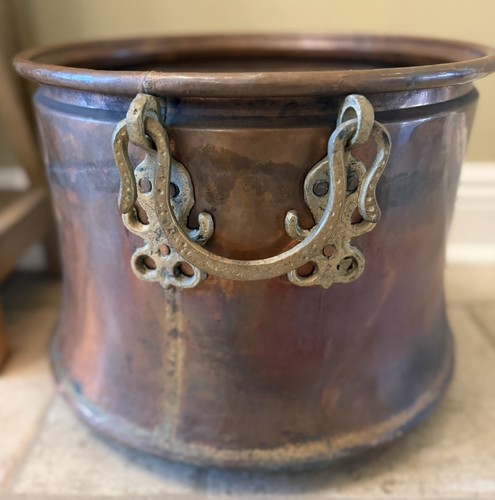 Large copper caldron - copper, apple