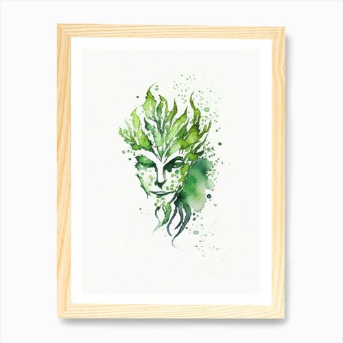 Green man symbol minimal - man,