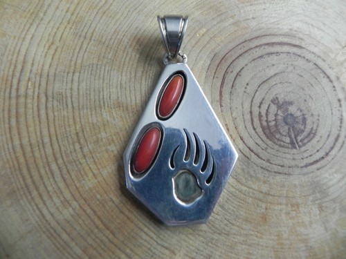 Big coral sterling silver - coral, &