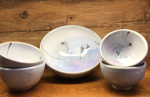 Studio art pottery large bowl - pottery,,