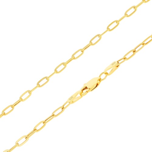 10k yellow gold 2mm paperclip - yellow,