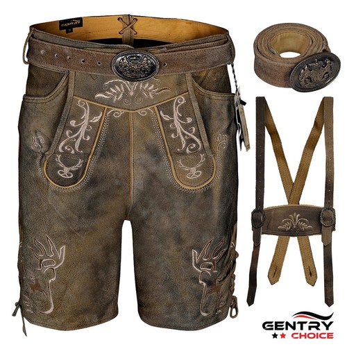 Authentic suede lederhosen men - suede,
