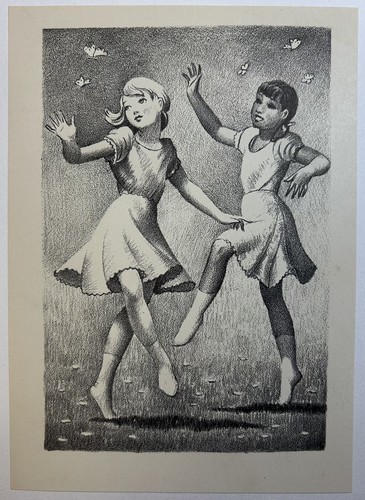 Vintage black white art - black, &