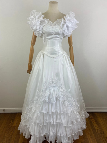 Vintage 80s white - white, metallic