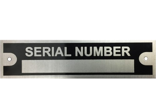 Blank serial number data plate - blank,