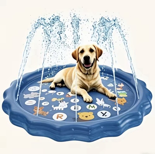 Dog splash pad sprinkler pool - pad,