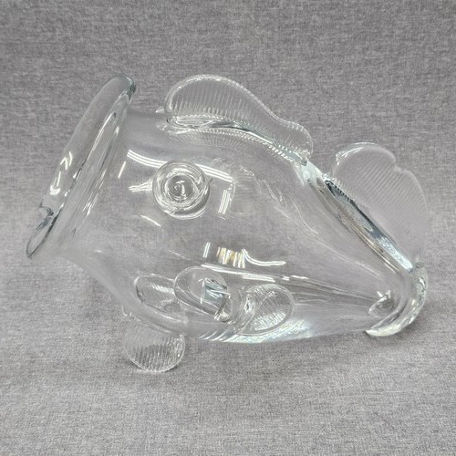 Vintage clear art glass fish - vintage,