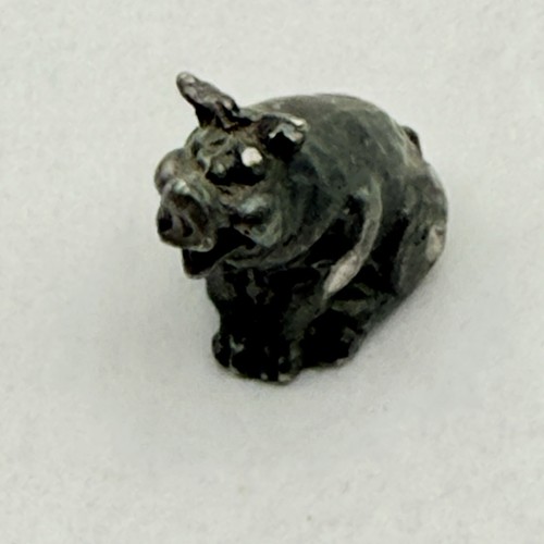 Vintage pewter pig figurine - vintage,