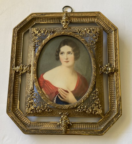 Antique miniature portrait - antique,