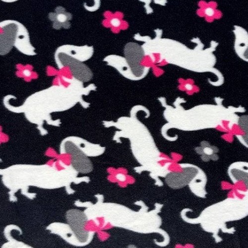 Dachshund puppies print fleece - dachshund,