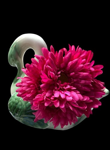 Vintage green white - green, ceramic