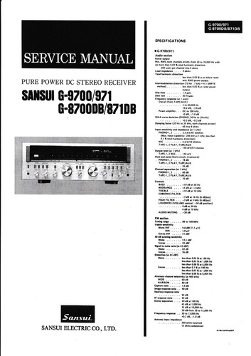 Service manual for - , sansui