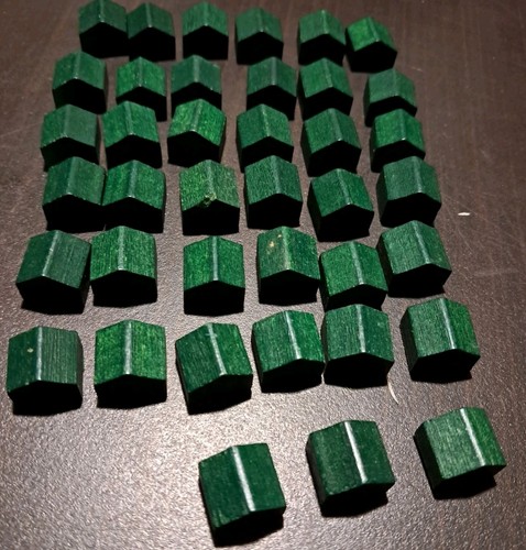 Wooden green monopoly houses - wooden,,