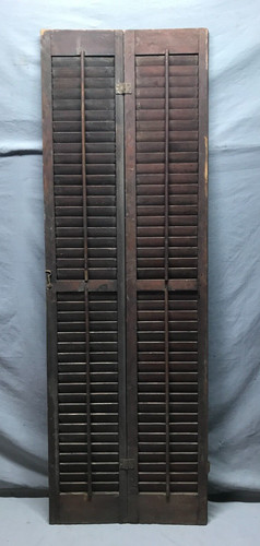 Antique wood 19x56 louvered - 19x56,