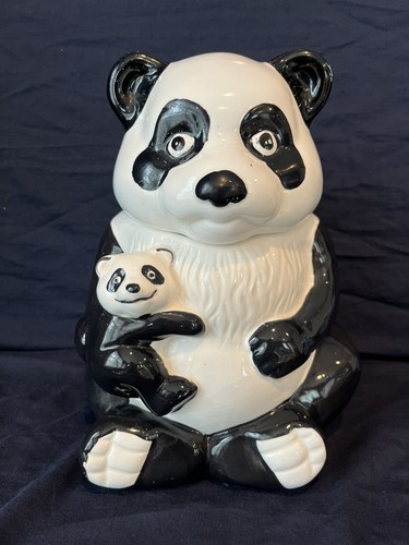 Vintage panda bear - mom, and