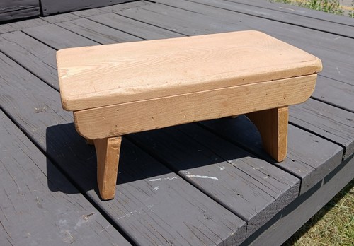Vintage wooden foot stool - vintage,