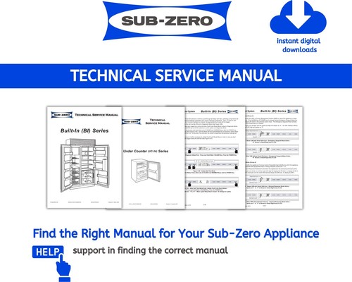 Sub zero refrigerator manuals - sub-zero,