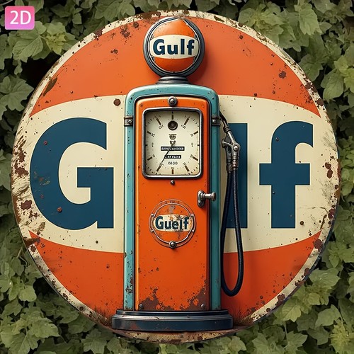 Vintage gulf oil gas - vintage,