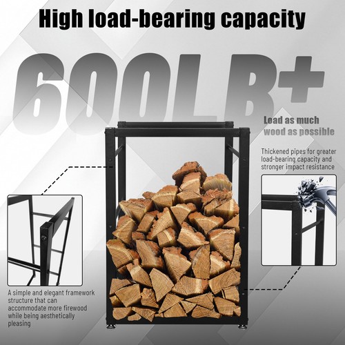 Metal firewood log rack - log,
