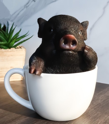 Rustic lifelike black pig - rustic,