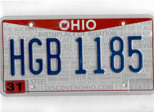 Ohio passenger license plate - ohio,