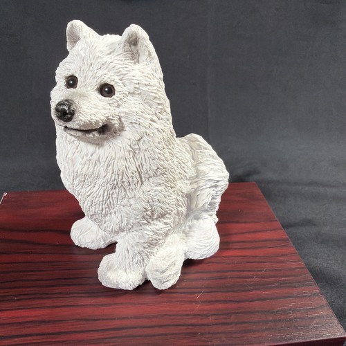 White spitz dog figurine - white,