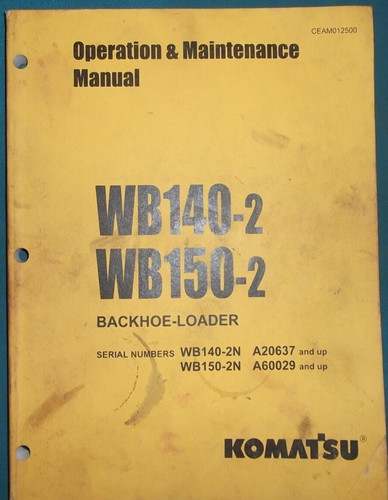 Komatsu wb140 wb150 - komatsu, wb150-2