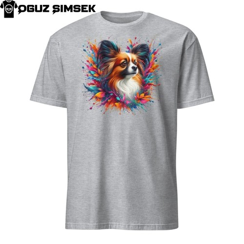 Colorful papillon dog unisex - colorful,