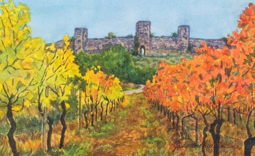 Vintage tuscan vineyard - tuscan,