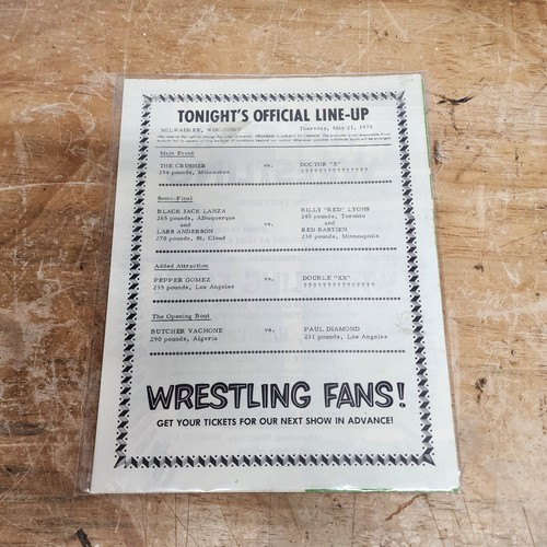 Wrestling program awa - wrestling, original