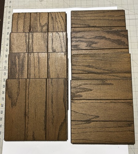 Bruce oak 8 grooved - oak, 9"x9"x3/8"