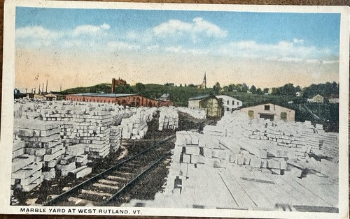 Postcard marble yard at - postcard, of