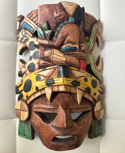 Unique hand carved mayan - carved, wood