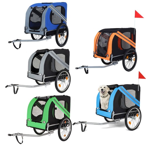 Large folding dog bike trailer - dog,