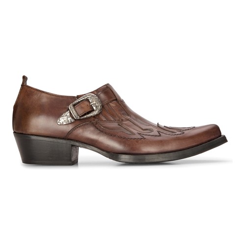 Men leather western shoes - western,