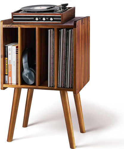 Wooden record player stand - lp,