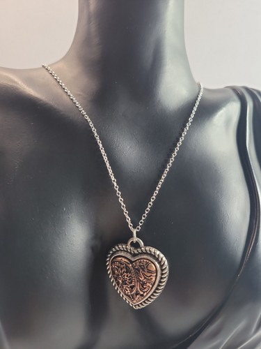 Western heart pendant - western,