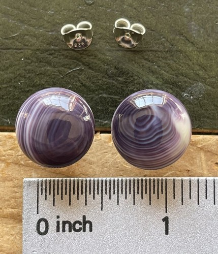 E3125 stud wampum - wampum, earrings
