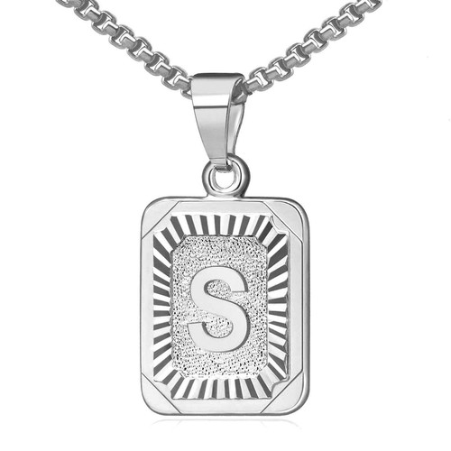 Initial pendant necklace - initial,
