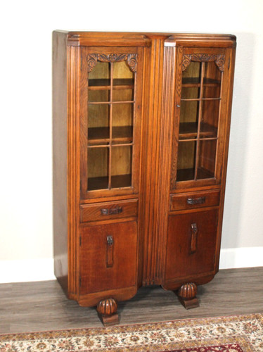 French oak glass doors - french,