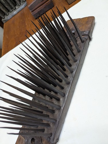 Antique flax comb hatchel - flax,