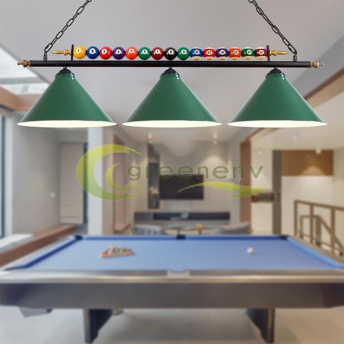 Hanging pool table lights - table,
