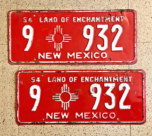 1954 new mexico license - new,