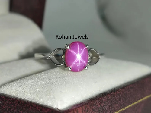 Pink star sapphire ring - sapphire,