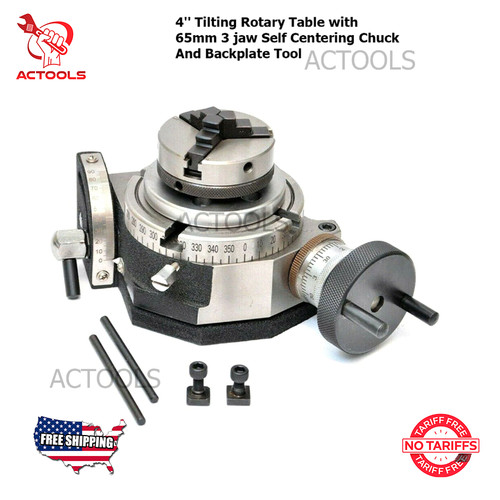 Tilting rotary table - 4'', with